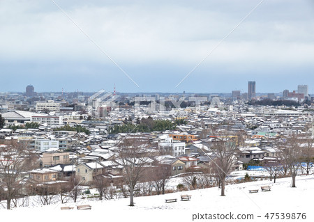 金澤市Ozoneji山坡公園冬天視圖 47539876