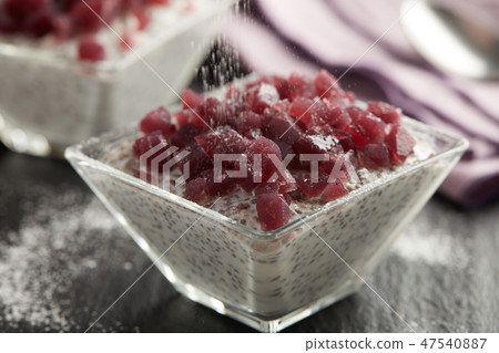 Chia seeds with yogurt dessert Chia seeds with yogurt dessert 47540887