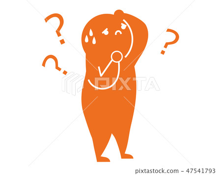 Simple illustration of a person suffering from forgetfulness 47541793