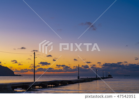 Evening scenery of Haruoka Coast, Chiba Prefecture 47542051