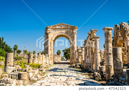 Arch of Hadrian at the Al-Bass Tyre necropolis in Lebanon Arch of Hadrian at the Al-Bass Tyre necropolis in Lebanon 47542323