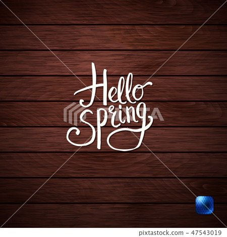 Simple White Hello Spring Concept Graphic Design. 47543019
