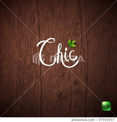 Conceptual Chic Text on Abstract Wooden Background. Conceptual Chic Text on Abstract Wooden Background. 47543057