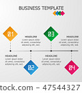 Modern rhombus infographic business template 47544327