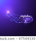 Vector icon of digital pill 47544330