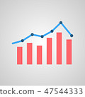 Business growing graph icon 47544333