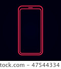 Vector line icon of the modern smartphone 47544334