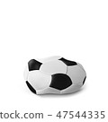Realistic deflated football, soccer ball 47544335