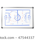 Football tactic scheme was drawn  47544337