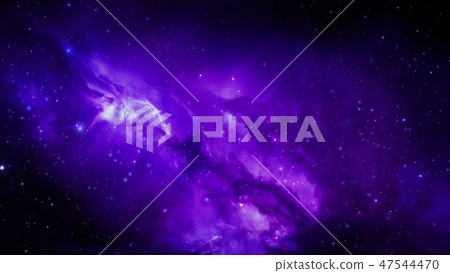 3D rendering of star nebula and galaxies 47544470