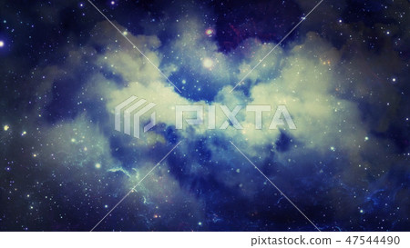 3D rendering of star nebula and galaxies 47544490