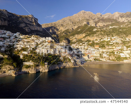 View of Positano village along Amalfi Coast in Italy View of Positano village along Amalfi Coast in Italy 47544540