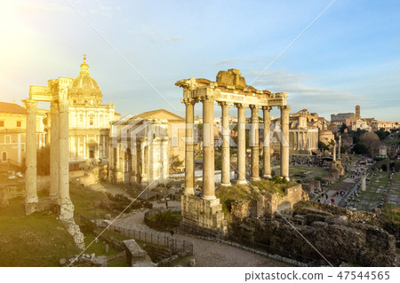 Roman Forum. Vast excavated area of Roman temples. Roman Forum. Vast excavated area of Roman temples. 47544565