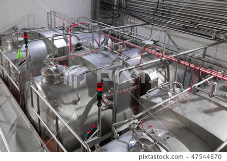 Modern industry equipment at factory manufacture background 47544870