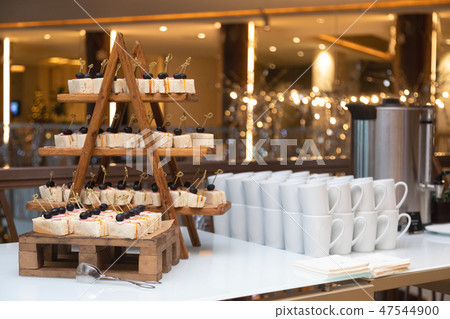 Small snacks on the table in the restaurant Small snacks on the table in the restaurant 47544900