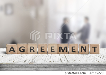 Agreement sing on a word with business men Agreement sing on a word with business men 47545220