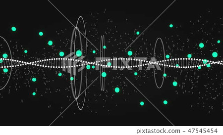 DNA molecule, particles and circles. Medicine or genetics related infographic background, 3D DNA molecule, particles and circles. Medicine or genetics related infographic background, 3D 47545454