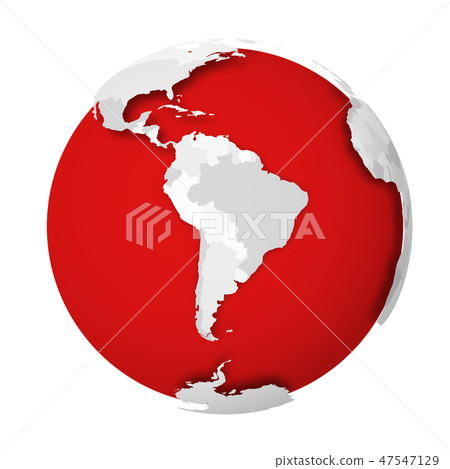3d Earth Globe With Blank Political Map Stock Illustration 47547129 Pixta