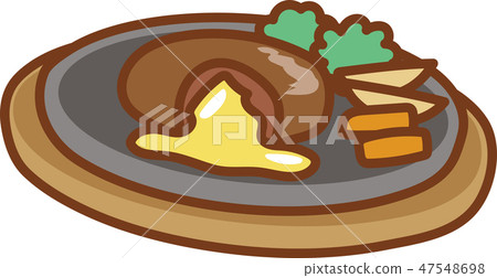 在漢堡牛排的奶酪 在漢堡牛排的奶酪 47548698