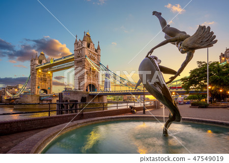 Tower Bridge by river thames  in London, UK 47549019
