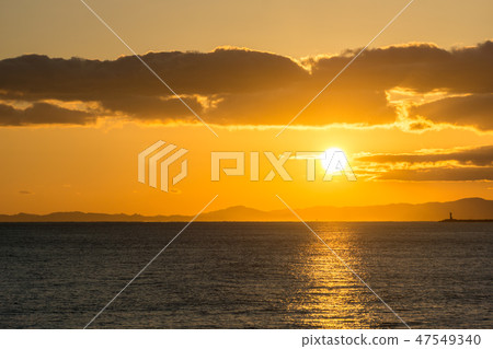 Sunset clouds sky ocean Sunset clouds sky ocean 47549340