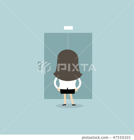 Businesswoman waiting for the elevator. 47550101