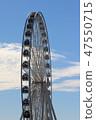 Big Ferris Wheel in the blue sky 47550715