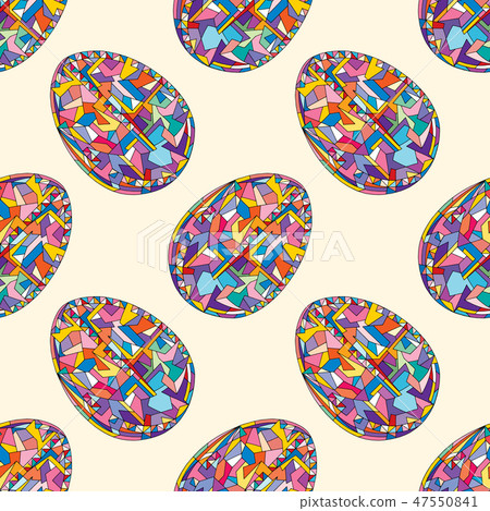 Easter eggs vector seamless pattern. Hand drawn Easter eggs vector seamless pattern. Hand drawn 47550841