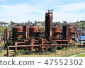 Gas plant container in the blue sky 47552302