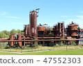 Gas plant container in the blue sky 47552303