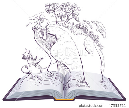 Tale of Priest and of his Workman Balda. Open book 47553711