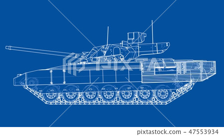 Blueprint of realistic tank 47553934