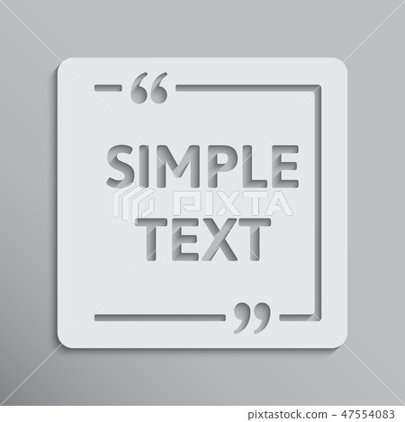 Blank template vector quote. Square with bracket. Blank template vector quote. Square with bracket. 47554083