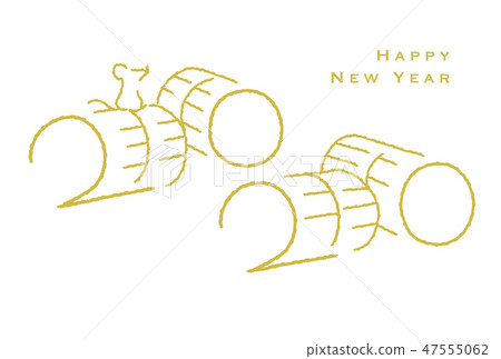 New Year cards and rice rice - Stock Illustration [47555062] - PIXTA