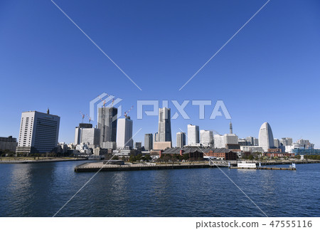 橫濱市風景藍天和橫濱港未來21等願望 47555116