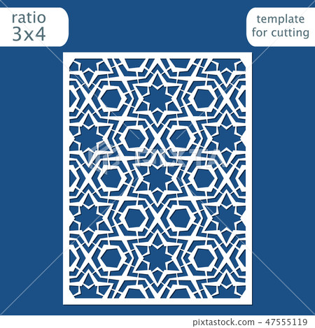 Laser cut wedding invitation card template. Laser cut wedding invitation card template. 47555119