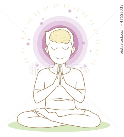 Yoga · Meditation pose · Male Yoga · Meditation pose · Male 47555335