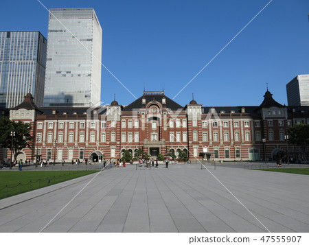 Tokyo Station Marunouchi station building seen from the station square in Marunouchi Tokyo Station Tokyo Station Marunouchi station building seen from the station square in Marunouchi Tokyo Station 47555907