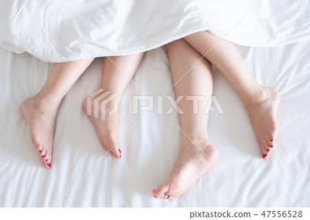 Lesbian, couple concept. two women are sleeping Lesbian, couple concept. two women are sleeping 47556528