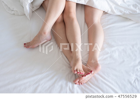 Lesbian, couple concept. two women are sleeping Lesbian, couple concept. two women are sleeping 47556529