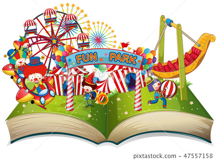Open book fun park theme Open book fun park theme 47557158
