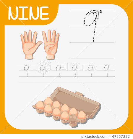 Number nine tracing worksheets Number nine tracing worksheets 47557222