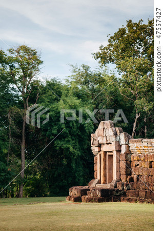 wall of Phanom Rung castle in Buriram, Thailand 47557427