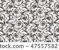 豪華的蔓藤花紋圖案 47557582