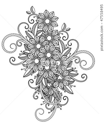 floral coloring page floral coloring page 47558495