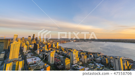 seattle city skyline at night,Seattle,wa,usa. seattle city skyline at night,Seattle,wa,usa. 47558706
