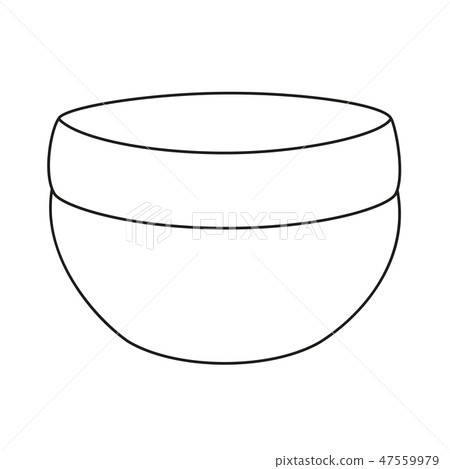 Line art black and white skincare cream 47559979