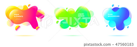Set of abstract liquid backgrounds. 47560183