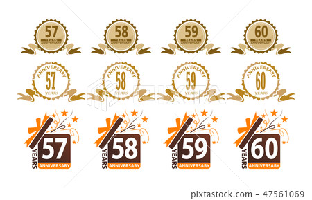 Ribbon Anniversary Template Set Ribbon Anniversary Template Set 47561069