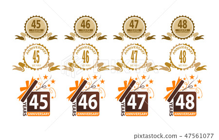 Ribbon Anniversary Template Set Ribbon Anniversary Template Set 47561077